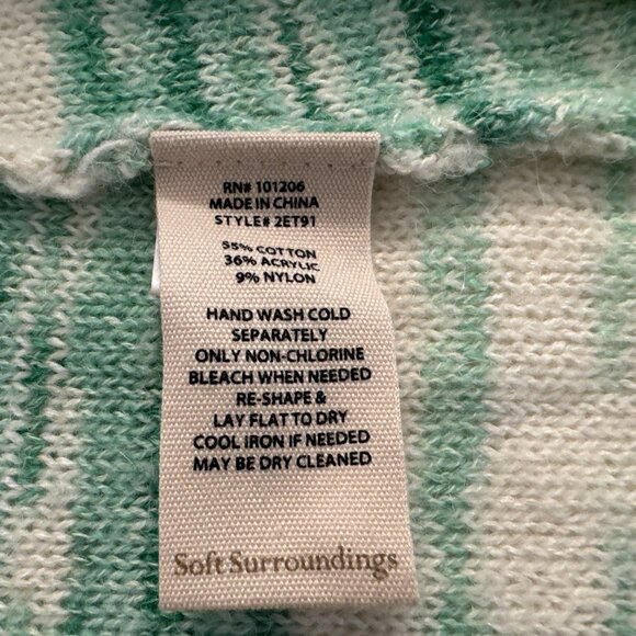 Soft Surroundings Open Cardigan Sweater Pockets Multicolor Size XS - S - Picture 11 of 11